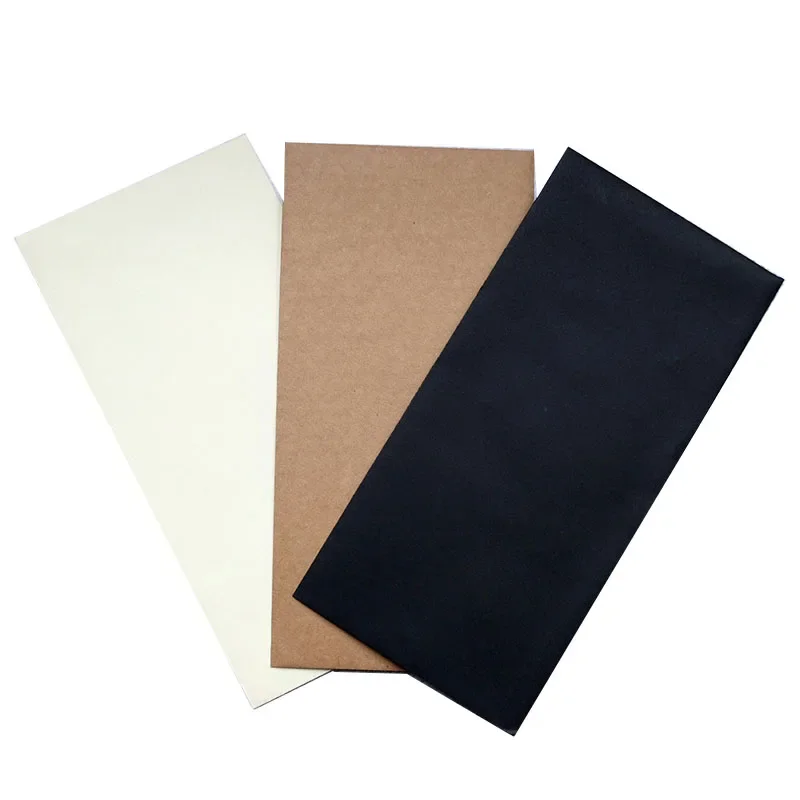 10Pcs Blank A4 letter paper storage triangle retro cowhide envelopes made black envelopes handmade 3 choices 22*11CM