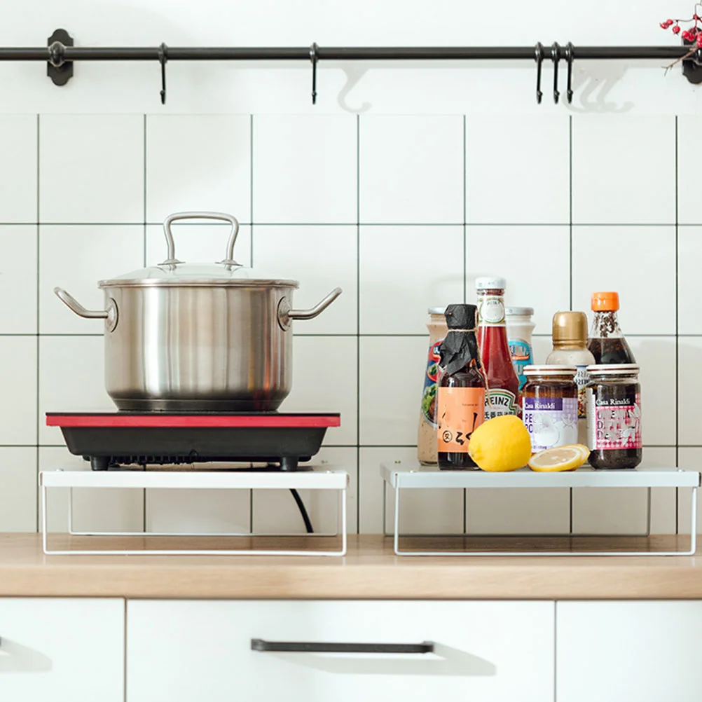 Multifunctional Storage Rack Electric Cooker Kitchenware Induction Furnace Stand Shelf Oven Bracket Grey Desktop Child