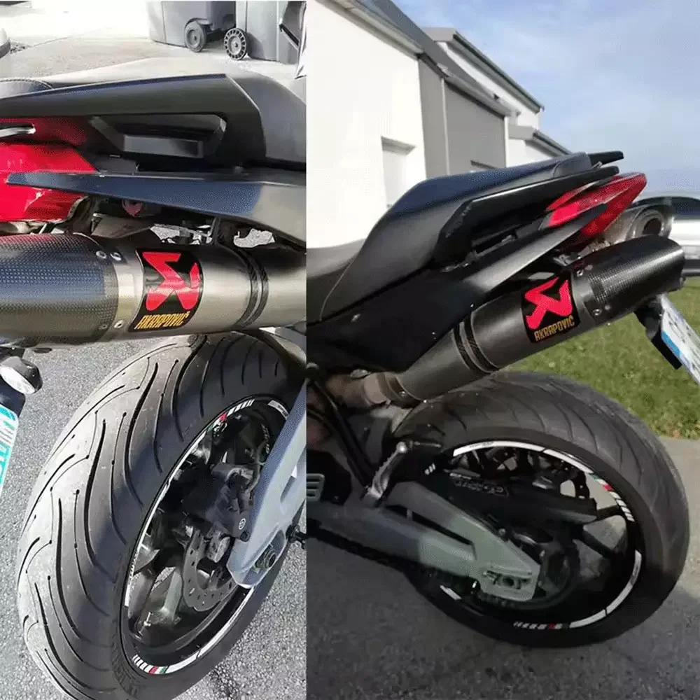 Motorcycle Exhaust Pipe Modification Metal Aluminum Label Decals Personalized Modification Waterproof Decor Stickers