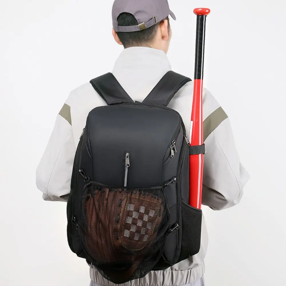 Waterproof Basketball Student Backpack with Shoe Compartment Large Capacity Baseball Badminton Bag Zipper Closure
