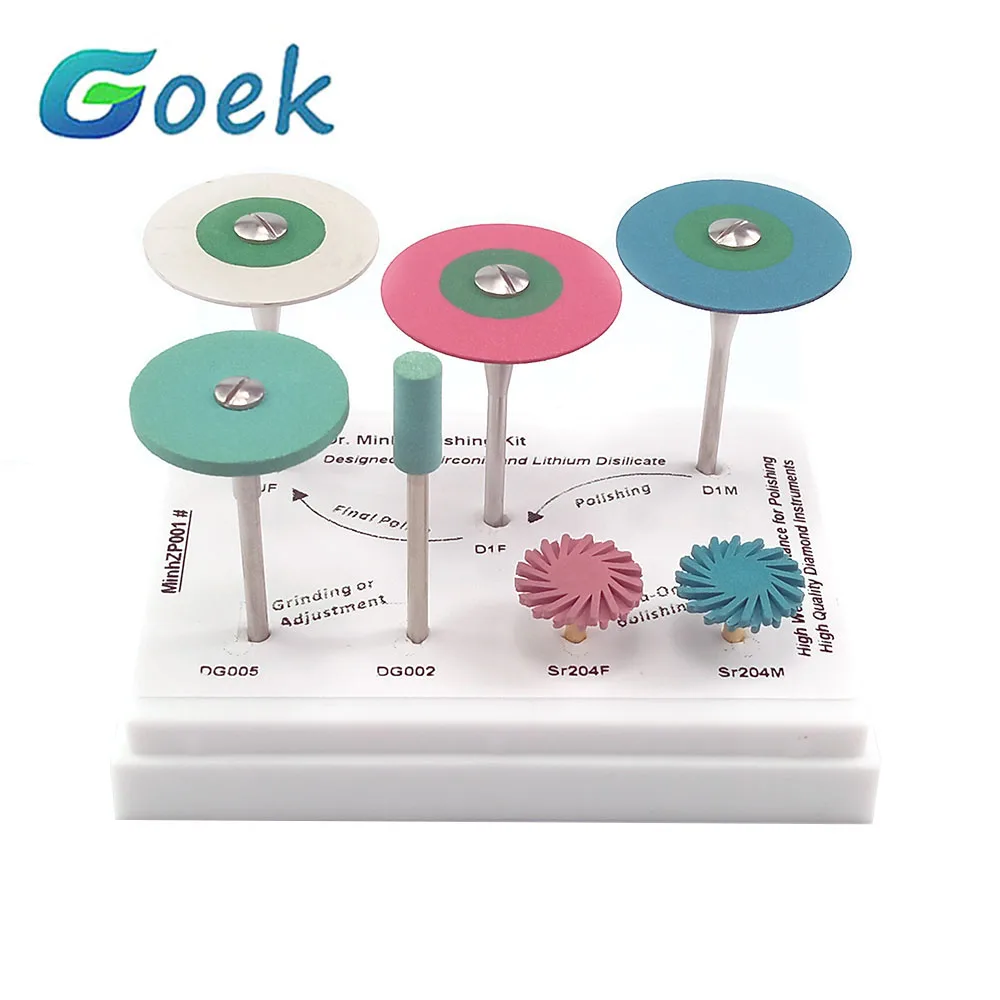 

Diamond Stones Polishers Set for Zirconia or All Ceramics Rubber Pregnant Diamond Polishing Burs for Polish Lithium Disilicate