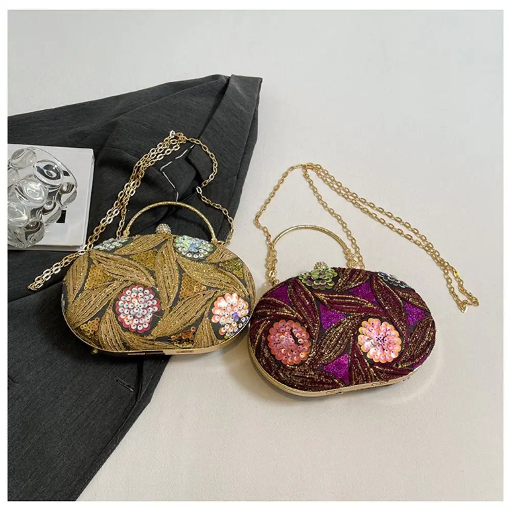 

Блестящая вечерняя банкетная сумка, изысканная вышивка, женский клатч, легкая роскошная портативная блестящая сумка через плечо для улицы