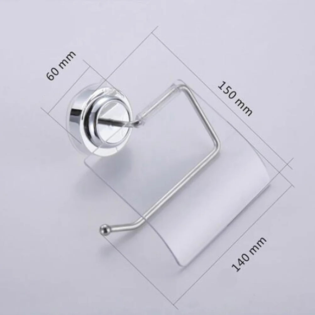 

Stainless Steel Paper Roll Holder Suction Cups Bathroom Wall Mount Tissue Rack Waterproof Storage Shelf Easy Install