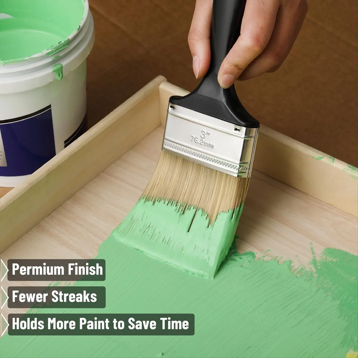 2026 + فرش طلاء، 4 بوصة، فرش طلاء مسطحة للجدران، مجموعة فرش طلاء الأثاث، فرش طلاء الحائط لطلاء الجدران