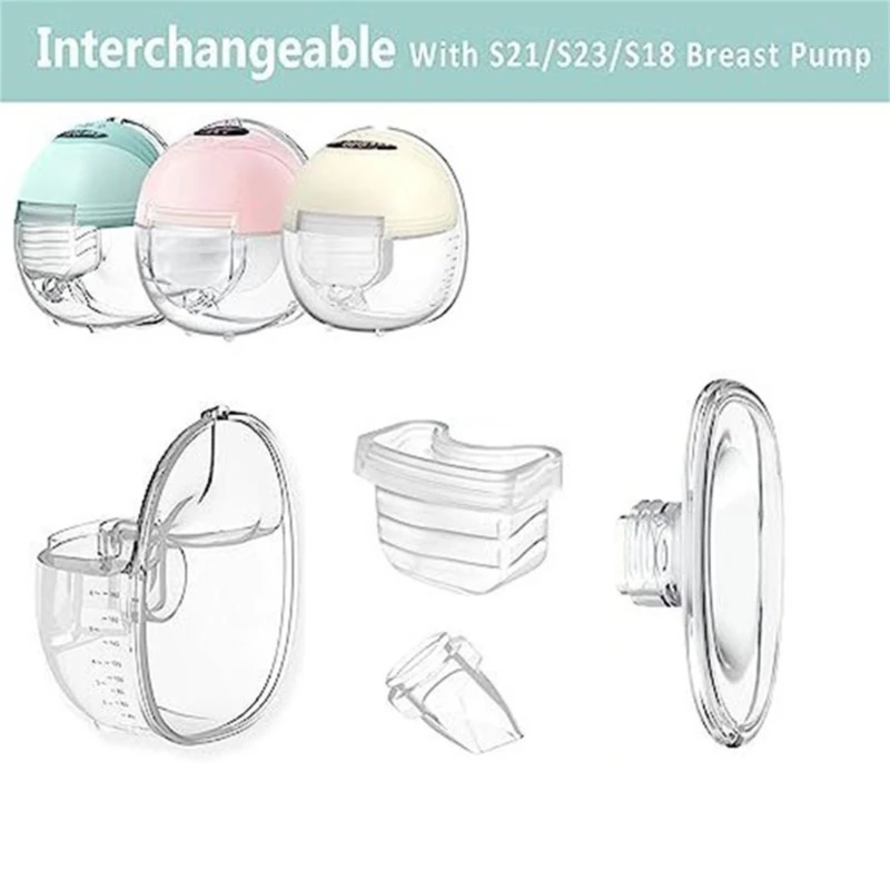 1set For S18/S21 Electric Breast Pump Accessories Silicone Diaphragm Membrane Duckbill Valves Flange Horn Insert Milk Collector