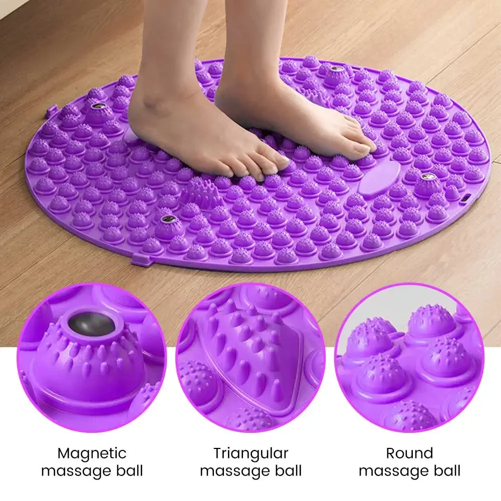 Magnetic Foot Massage Pad Acupressure Massager Mat Finger Pressure Point Board Muscle Relaxation Feet Care Tool Acupoint Massage