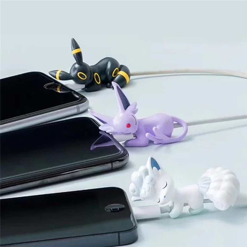 Pokemon Cartoon Anime Figures Creative Data Cable Protective Cover Universal Charger Anti-breaking Rope Kids Toys Birthday Gifts