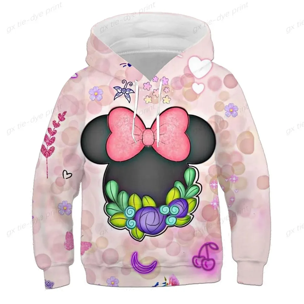 

Disney Mickey Minnie Mouse Hoodies Men Women Children Fashion 3D Print Sweatshirts Cool Pullover Long Sleeve Boy Girl Kids Coat