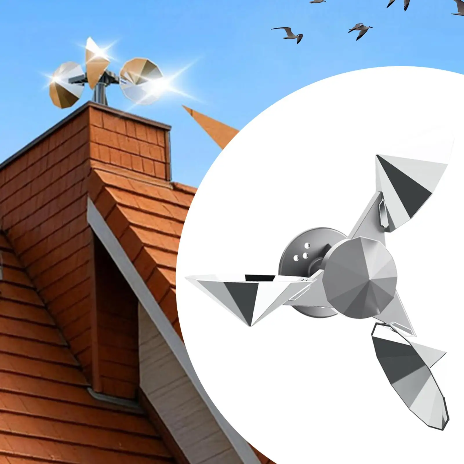 Bird Reflectors Sparrow Reflective Rotating Scare Device Multifunctional Bird Reflectors for Garden Outdoor Backyard Porch Patio
