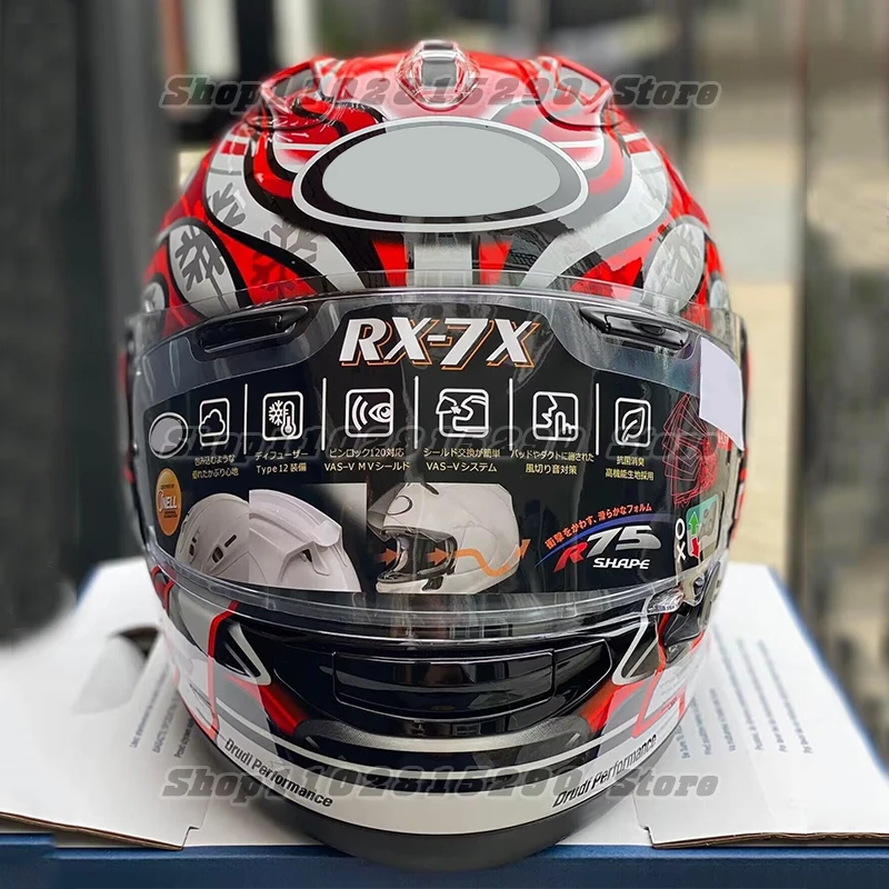 RX-7X Haga GP Motorcycle Helmet RX7X Full Face Helmet RX-7X Corsair-X RX-7V Casco Size M-XXL Japan