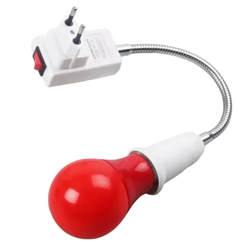 Lámpara roja FEDI, bombilla LED de 0,5 W con enchufe E27, luz segura para sala oscura, para procesamiento de películas/diapositivas en fotografía analógica, enchufe europeo