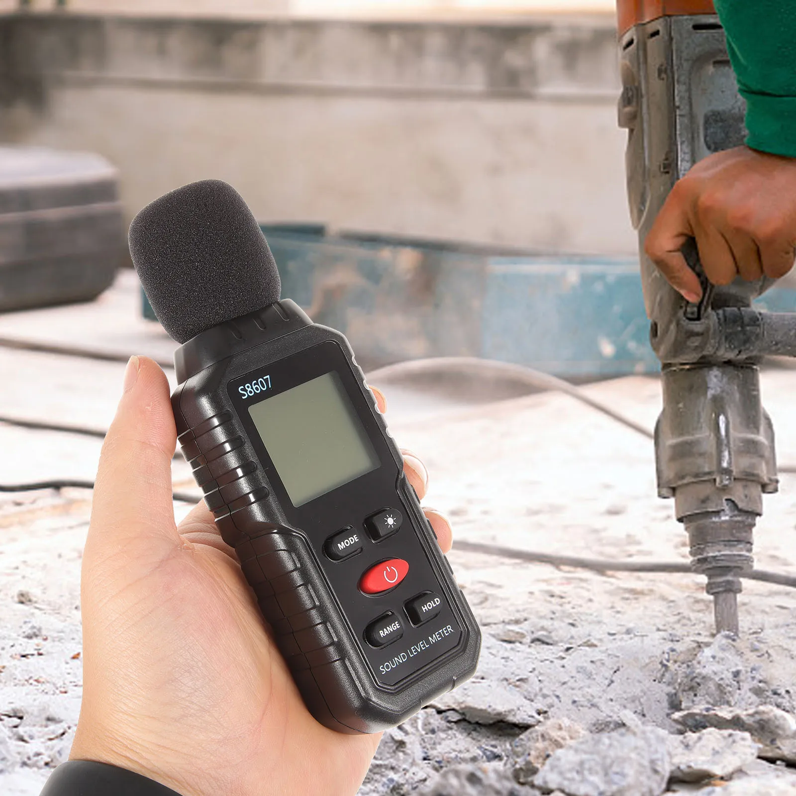 เครื่องวัดระดับเสียงดิจิตอล 0.1 เครื่องทดสอบเสียงรบกวนแบบพกพาที่มีความแม่นยำสำหรับการตรวจจับเสียงรบกวนทางการจราจรทางอุตสาหกรรมด้านสิ่งแวดล้อม