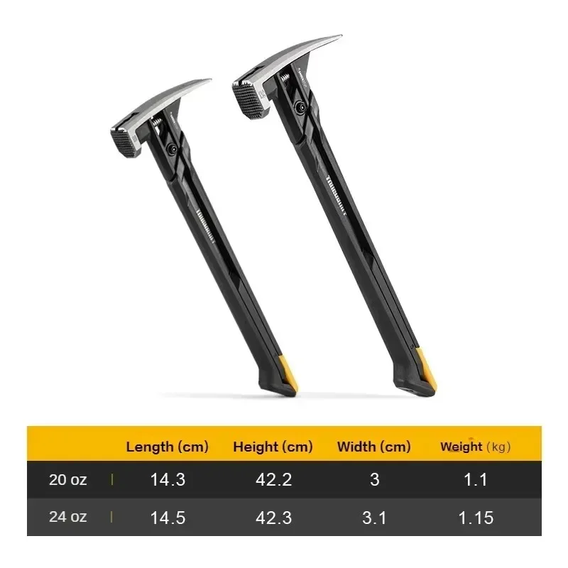 Spring Hammer Shockproof Professional Carpenter Hammer Magnetic Attraction Multi-purpose Claw Hammers 20oz Tools for Home