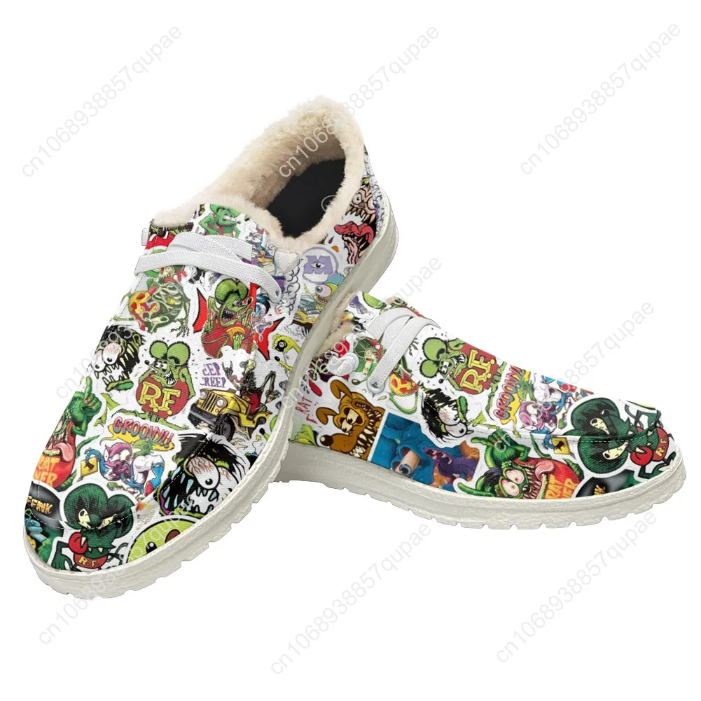 テイルズのラットフィンクぬいぐるみカジュアルシューズ男性女性フラットシューズ通気性屋外軽量靴カップルカスタムメイド靴