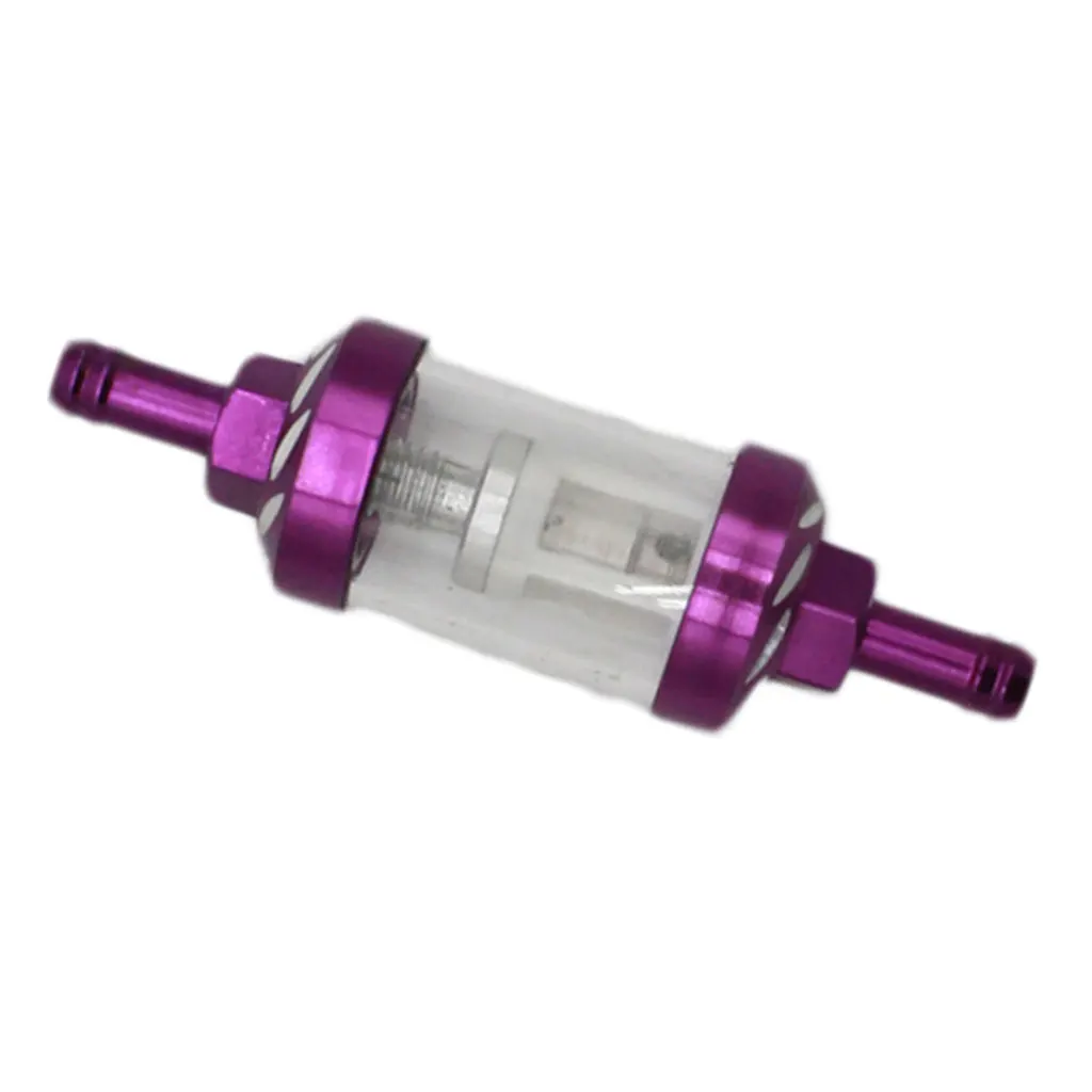 

Gas Fuel Filter Replacement Aluminum Glass Inline Purifier 8mm for Motorcycle Scooter ATV Dirt Bike Universal 50cc-160cc