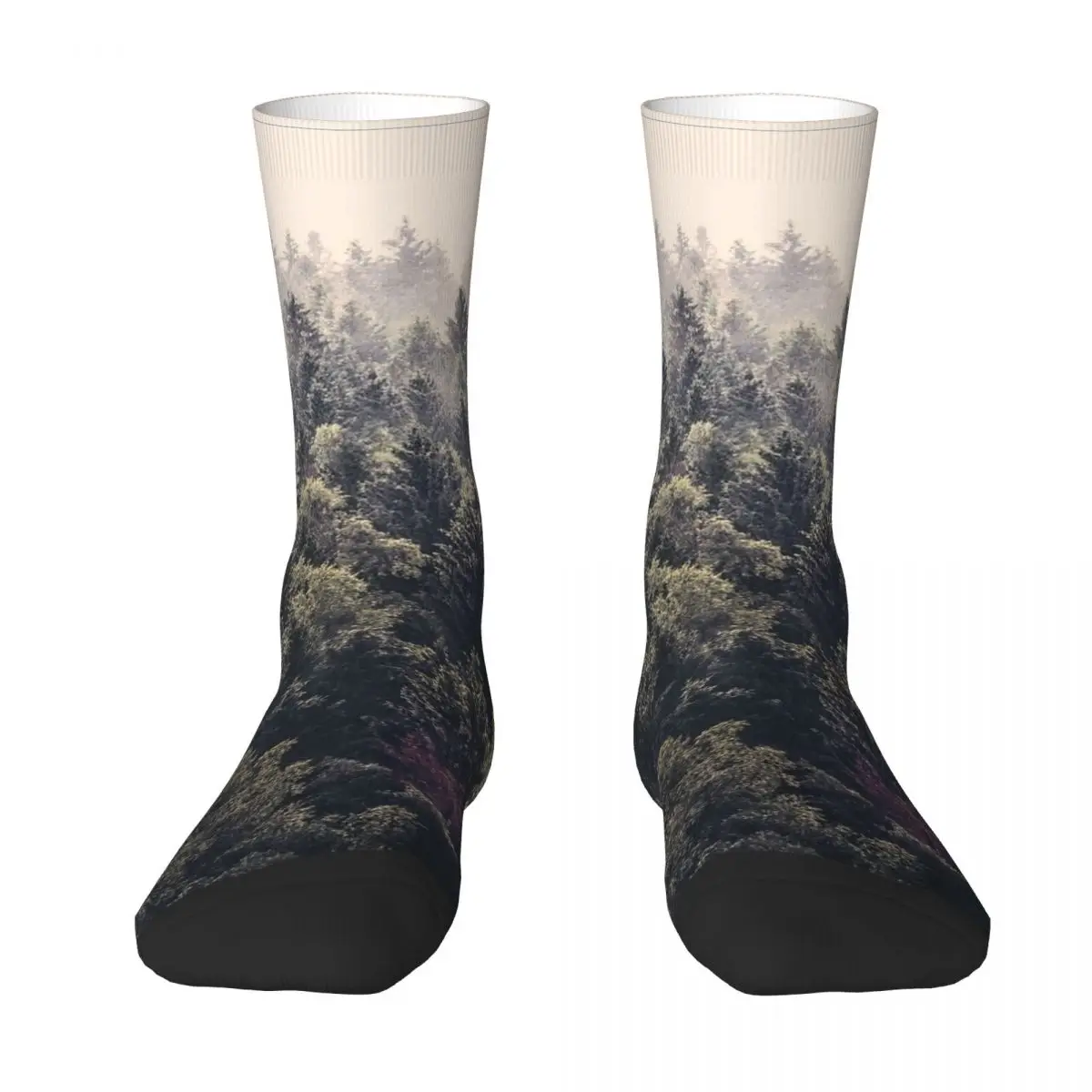 Men Socks Dream Forest Magic Fog Stockings Winter Elegant Soft Socks Pattern Outdoor Anti Skid Socks