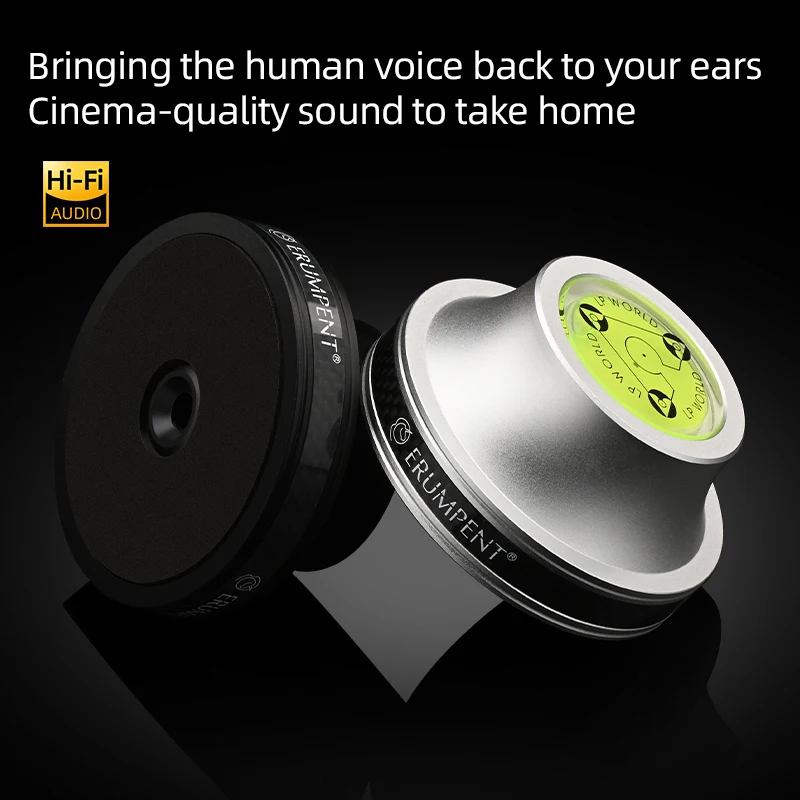 ERUMPENT LP Vinyl Old Record Disc Stabilizer Turntable Professional HiFi Turntable Level Meter Gramophone Clamp Stabilizer