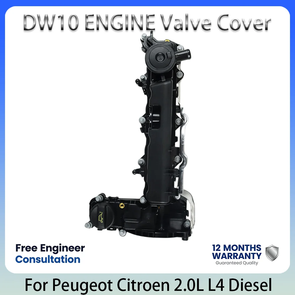 DW10 Engine New Valve Cover OE 9806147980 For Peugeot Citroen 2.0L 2.0 L T L4 Diesel 2008-2022 Boxer Expert 308 407 508 C5 C8