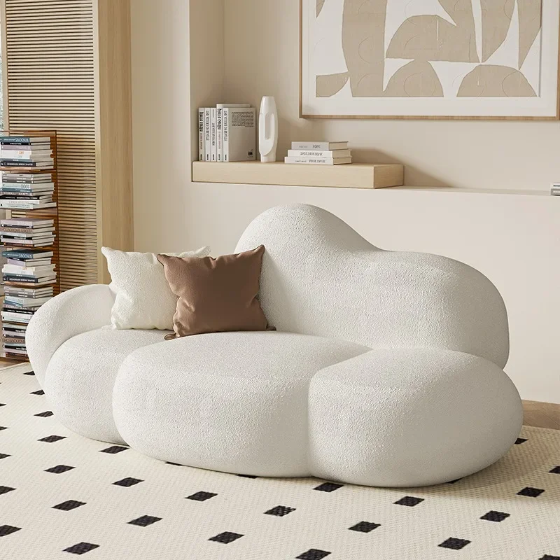 Cloud Internet celebrity bedroom small apartment lamb wool single ins wind black