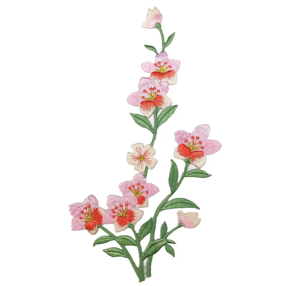 Flower Ironing Stickers Embroidered Patches Decals Clothing Accessories Skirts Decorative Fabric Patches
