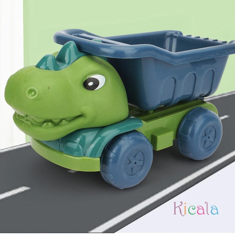 Jouets de plage dinosaure, ensemble de bac à sable, jouets d'extérieur pour creuser du sable, camion à benne basculante dinosaure avec pelle, râteau, arrosoir et moules à sable