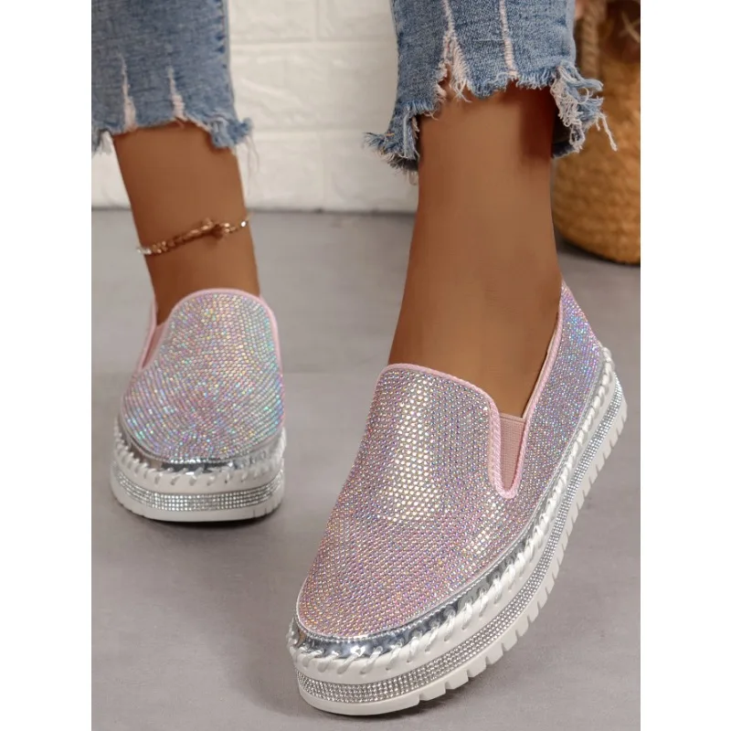 Spring and Autumn 2023 New Fashion Women\'s Flat Shoes Sewing Slide Sleeve Sewing Light Fashion Solid Color Casual Shoes