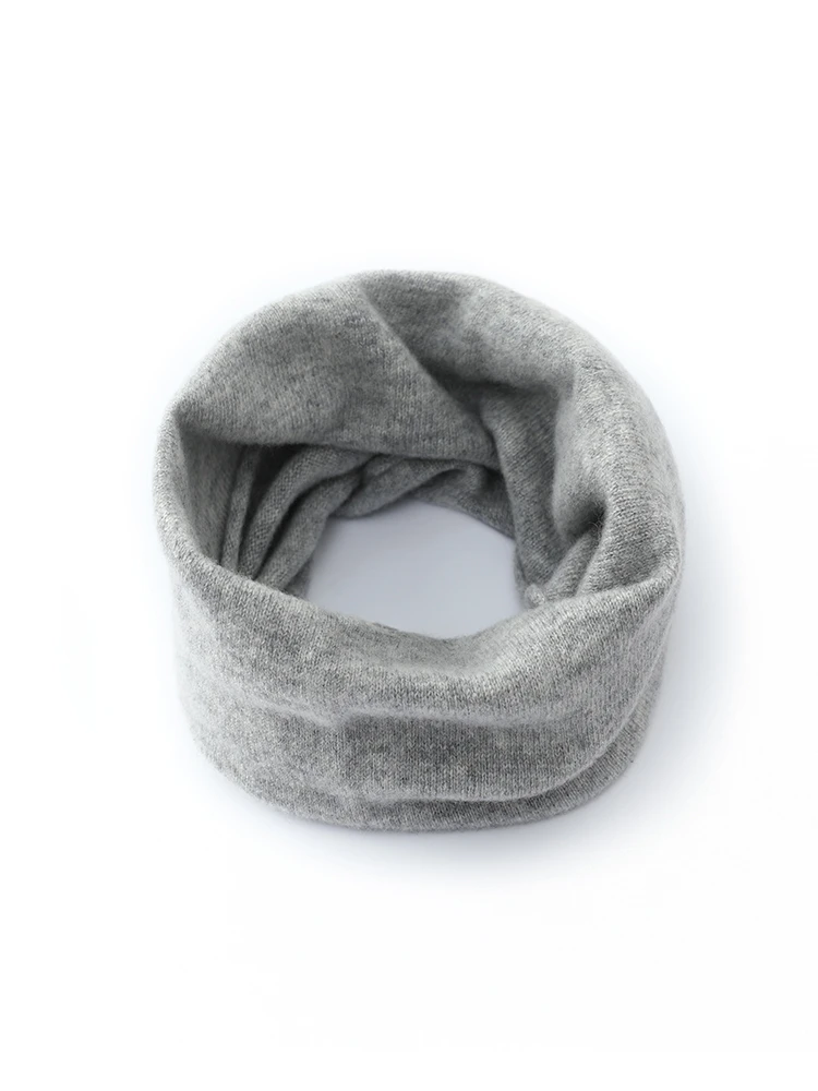 Men Warm Scarf Thermal 100% Australian Wool Knitted Ring Scarf Winter Soft Men False Collar Comfort Loop Scarves All Match Neck