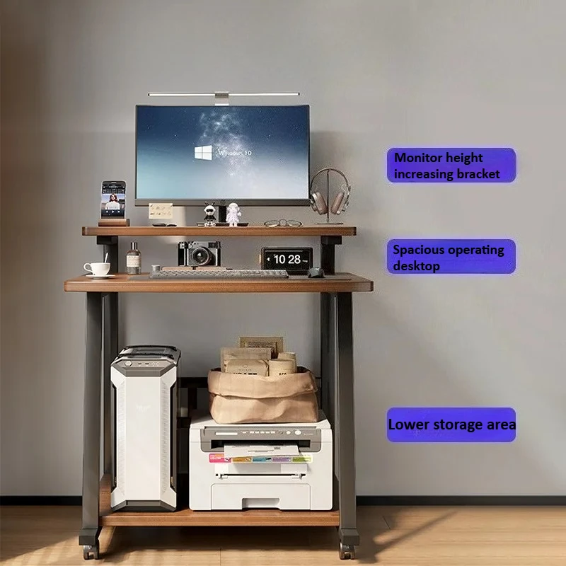 ​​Compact Computer Desk - Small Mobile Laptop Table for Home, Mini Study Desk for Small Spaces, Simple Bedside for Apartments