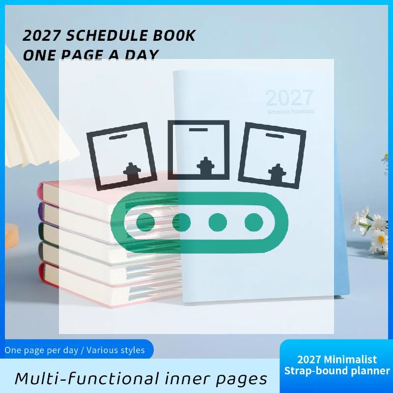 Portable 2027 Planner 365 Days Agenda Book Efficiency Schedule Notebook For School Office Work
