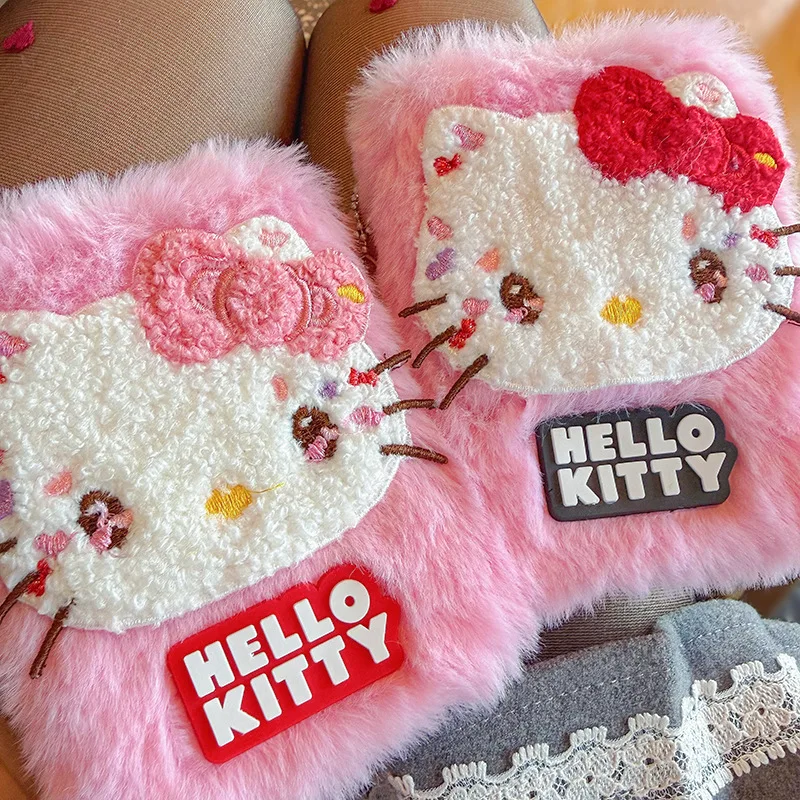 

Cartoon Sanrio Hello Kitty Coin Purse Cute Anime KT Cat Portable Card Bag Plush Purse Lipstick Headphone Storage Bag Gifts