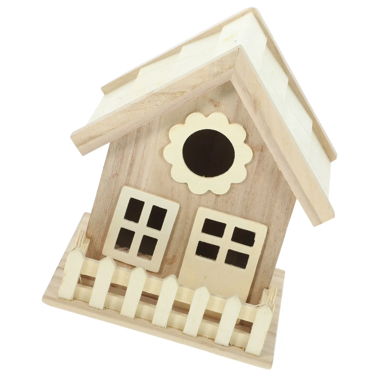 

Wooden Bird Nest Large Bird House Unfinished Outdoor Bulk Birdhouses Yard Ornament Smooth Surface Long Term Use Pet Supplies