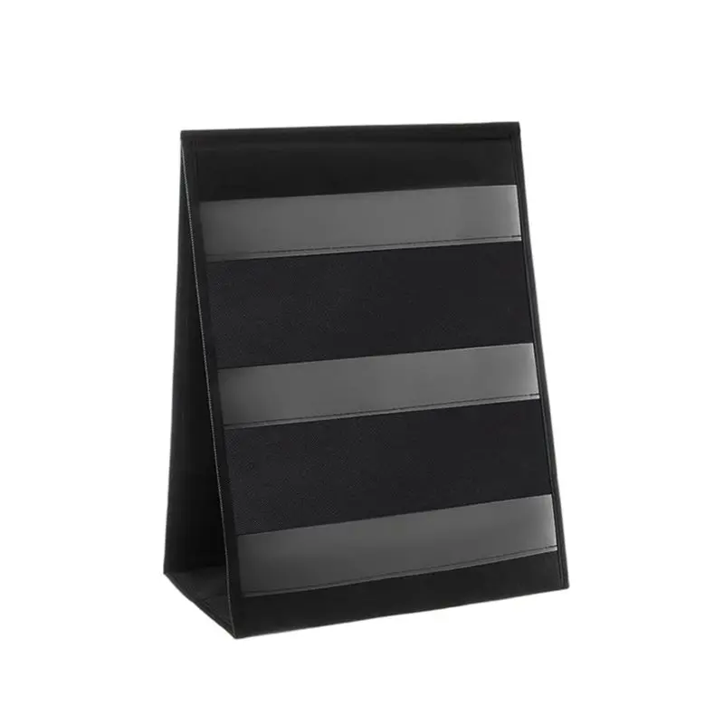 ABKP-Black Desktop Display Rack, 3-Tier Double-Sided Bookmark Stand,6-Pockets For Portable For Bookmarks Holder