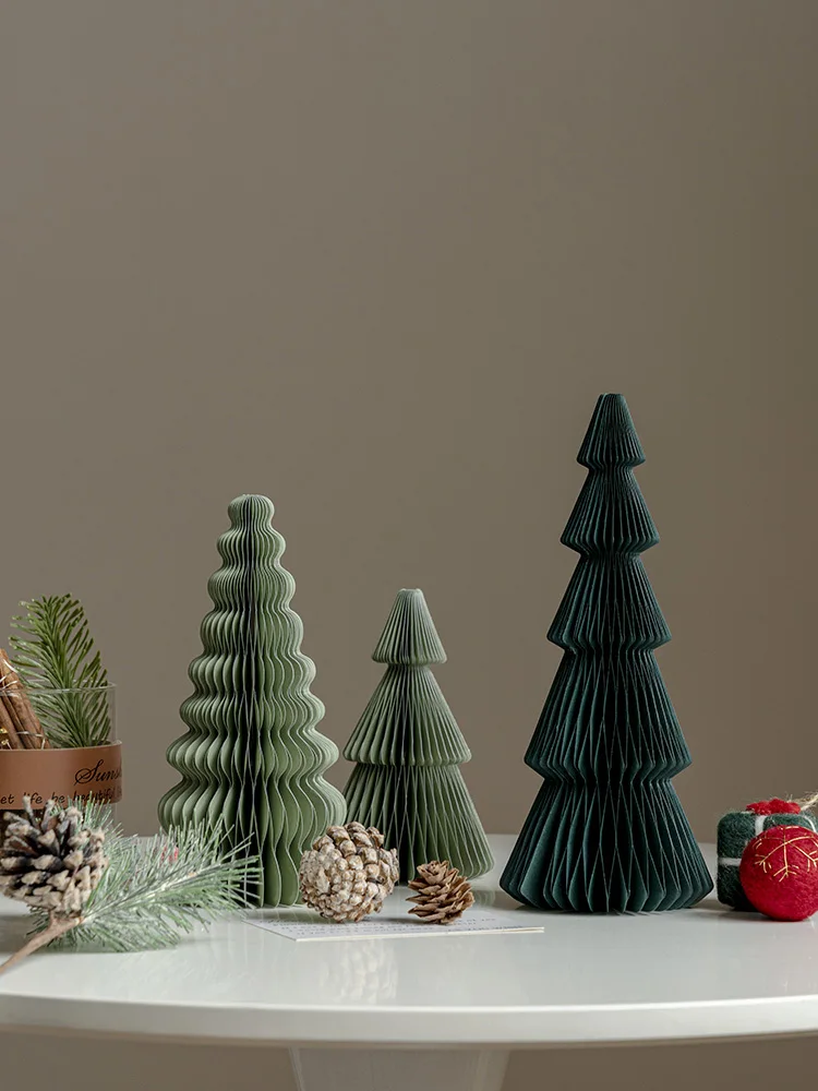 Cisas 2025 New ature Paper Cisas Tree Decorative Accories Household Desktop High-End Feeling Ornaments