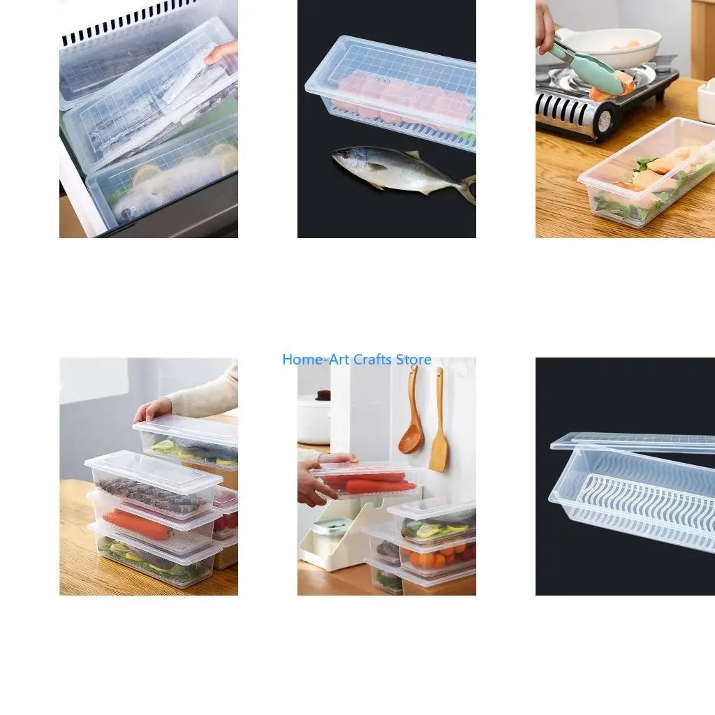 Y3NA Storage Containers for Fridge Fridge for Case with Removable Drain Plate