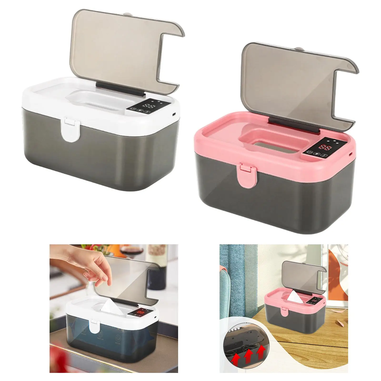 Wipe Warmer Wipes Heater Night Light 3 Modes of Temperature Heating Control