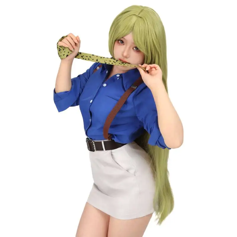 Disfraz de Cosplay de WENAM Nanami Kento para mujer, Camisa ajustada, falda con liguero de corbata, gafas Nanami Kento, traje JJK