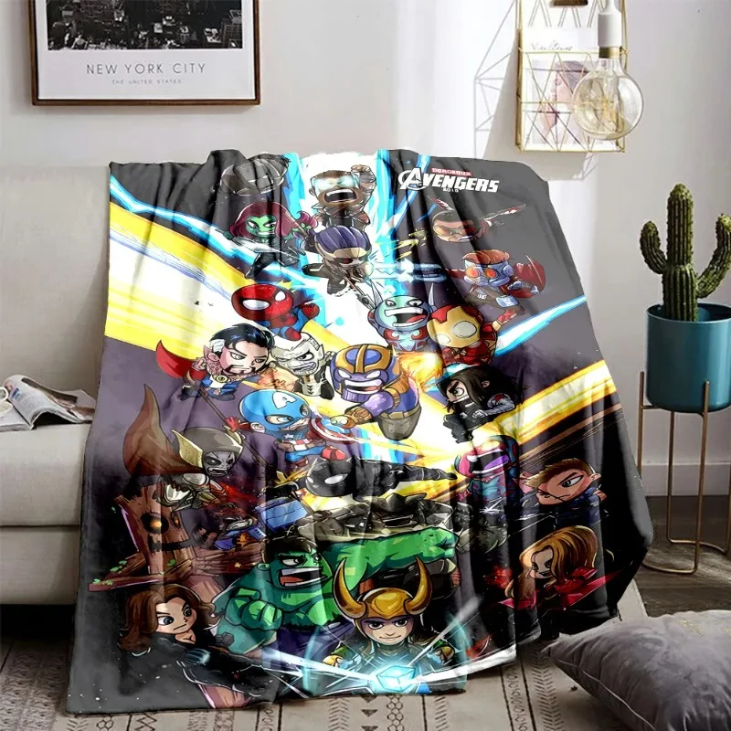 

Популярное фланелевое офисное мягкое пушистое одеяло с супергероем и мультяшным принтом Marvel-Avengers, зимнее одеяло для дивана для детей, теплый подарок