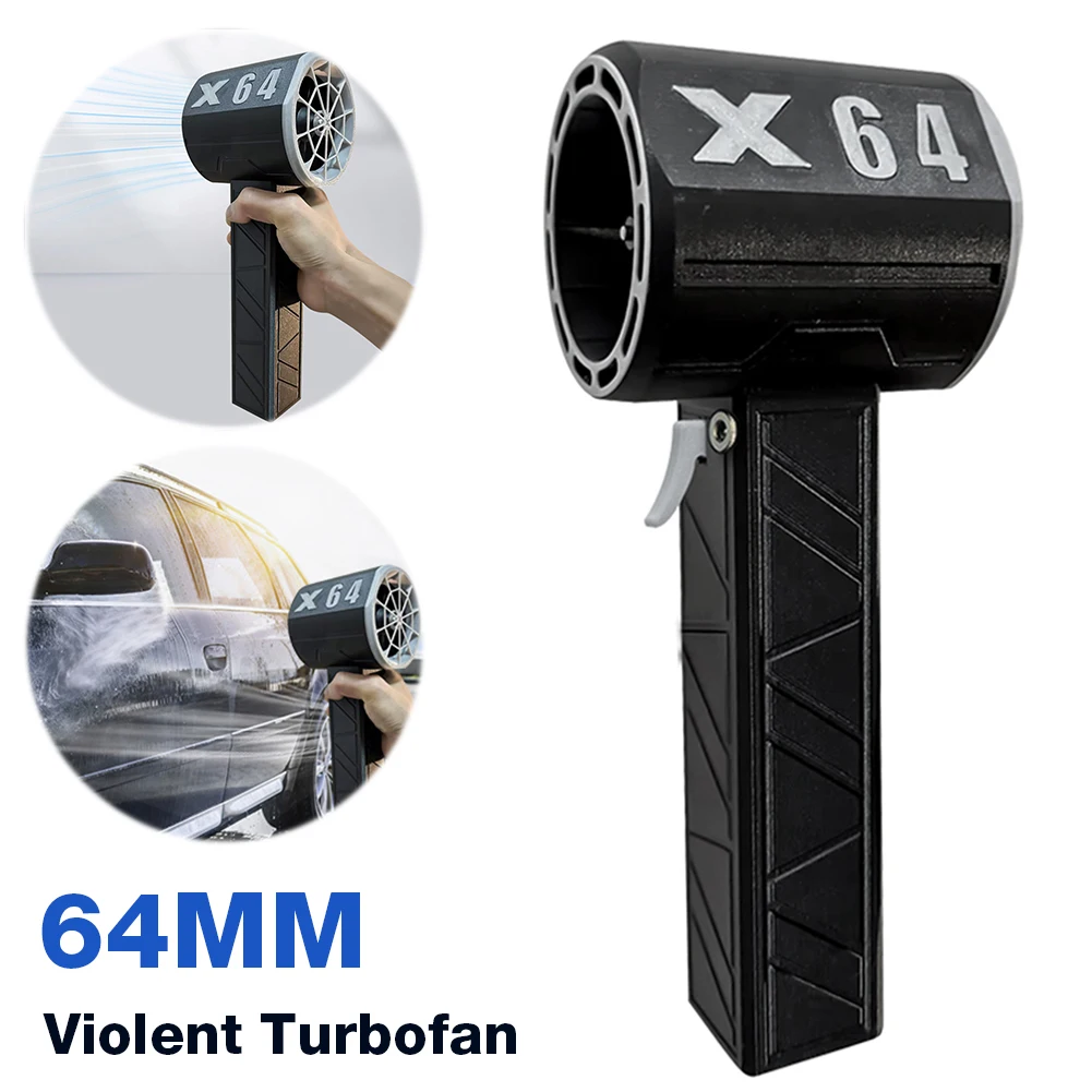 

Air Blower Fan 64mm Brushless Motor 1400g Thrust Car Violent Blower 8000mAh Handheld Fan 12 Blade for Home Outdoor Car