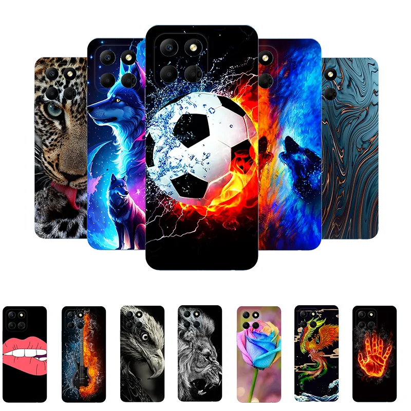 

For Honor X8 5G Case Football Soft Silicone Back Cases for Honor X8 5G VNE-N41 Phone Cover HonorX8 5G 2022 etuis Fundas