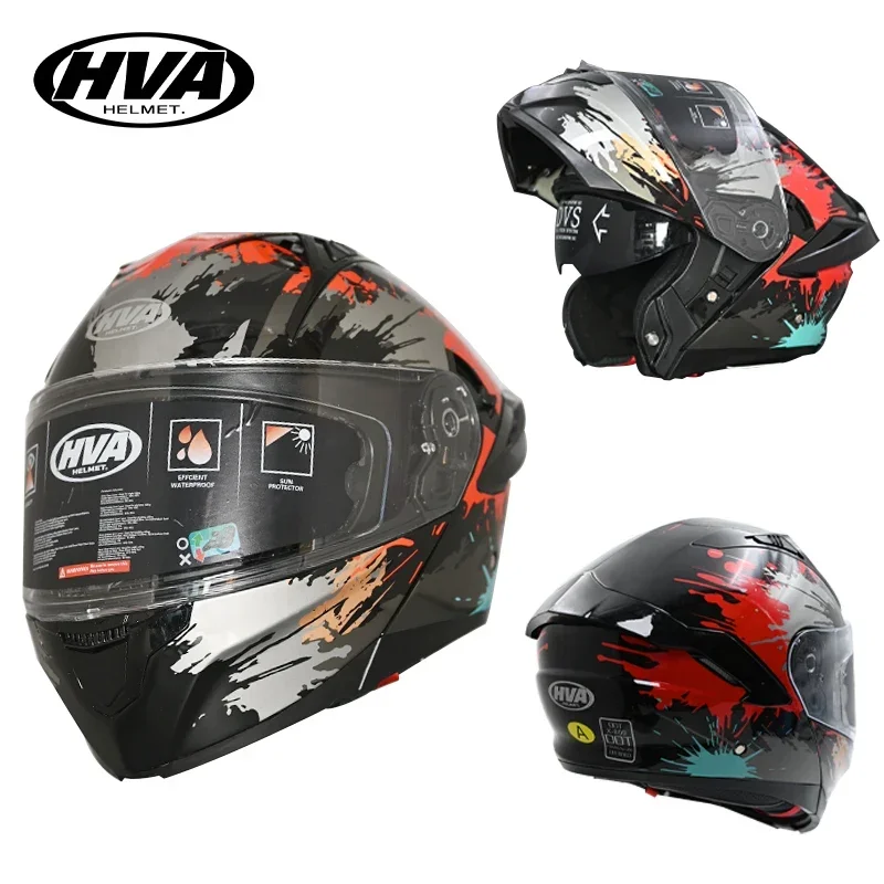 Full Face Motorcycle Helmets Double Visors Modular Flip Up Helmet DOT Approved Casque Moto Racing Casco Abatible Para Moto