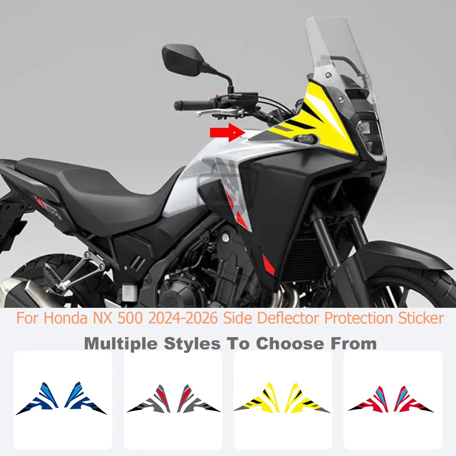 NX 500 Side Air Deflector Sticker For HONDA NX500 2024-2026 Motorcycle Accessories Side Wind Deflector Decorative Sticker