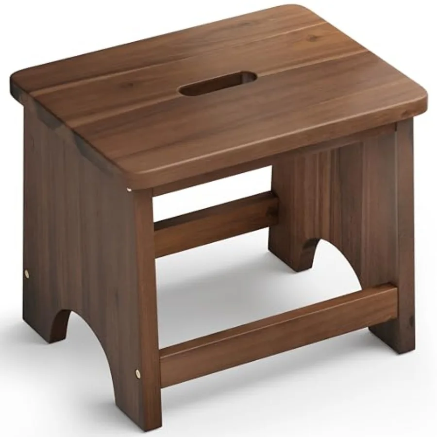 

13'' Wooden Step Stool One Step Stool for Adults Portable Heavy Duty Design with 550lbs Capacity Nonslip and Durable Constructi