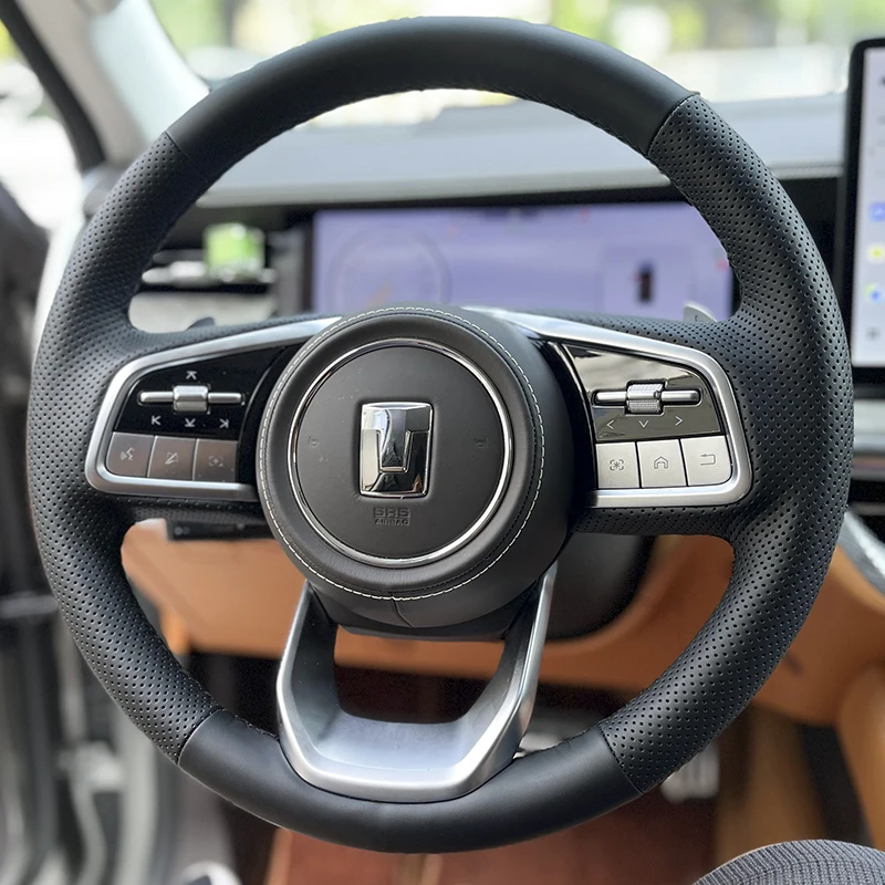 

Сшитый вручную нескользящий чехол на руль из наппа из кожи своими руками для Great Wall WEY Tank 500 700 400 Hi4-T, аксессуары для салона автомобиля