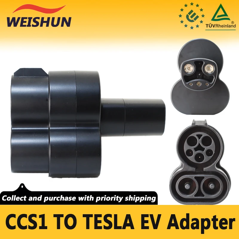 CCS1 To Tesla EV Adapter 250A MAX DC Fast Charging Adapter Compatible with Tesla Model 3/Y/S/X