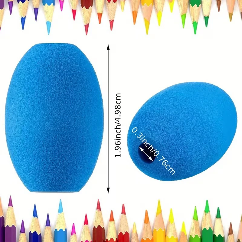 

3/6pcs Soft Foam Grips For Pens And Pencils, Writing Practice Pencil Holder Cushion Grip For Handwriting Drawing Ergonomic