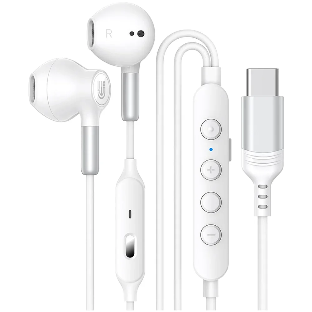 Gaming Earphones Supporting Type C and 3.5mm Connections with Digital Chip for Improved Footstep Localization in FPS Titles