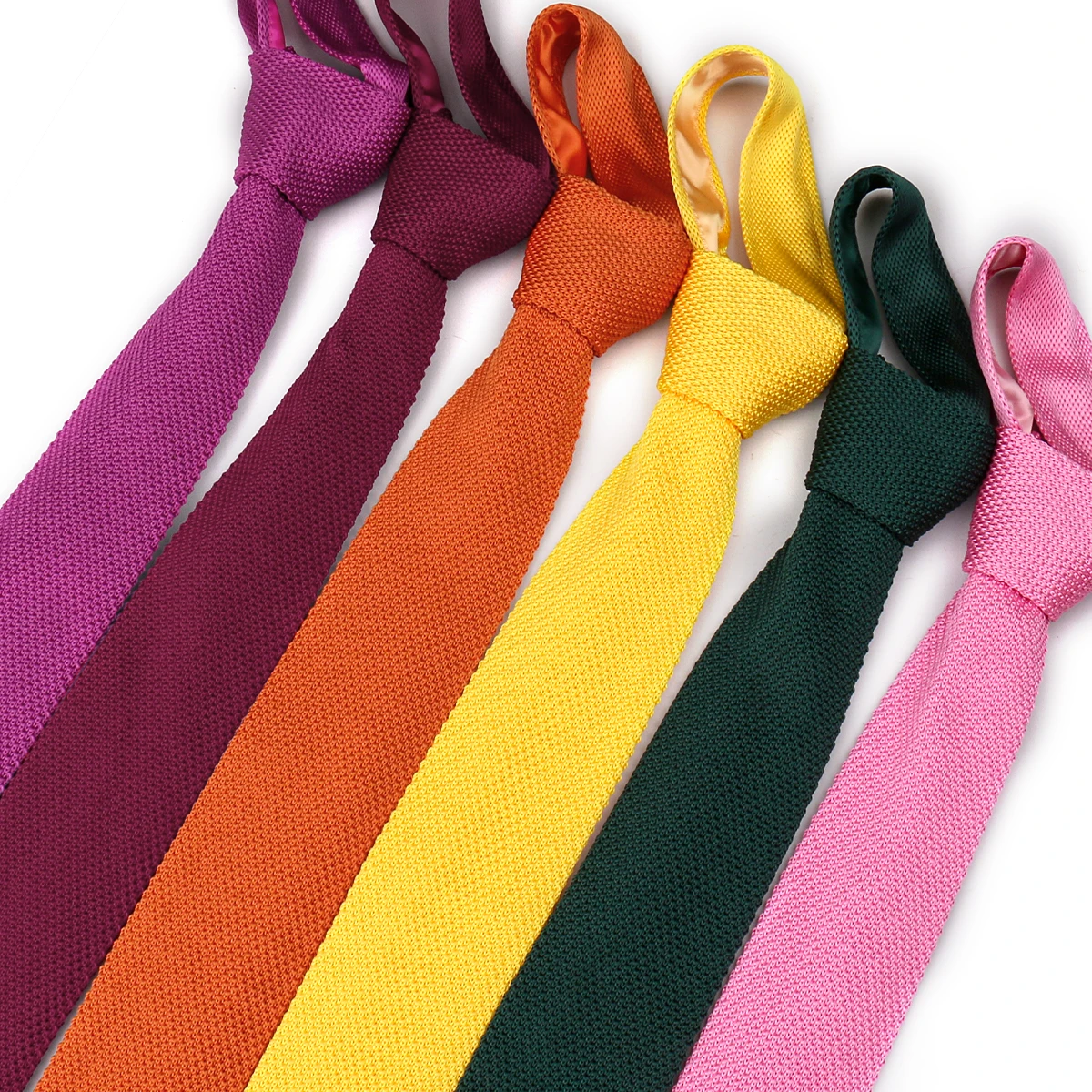 HUISHI Men Knitted Tie Knit Leisure Solid Ties Fashion Slim Necktie For Men Woven Designer Suit Accessories Winter Tie
