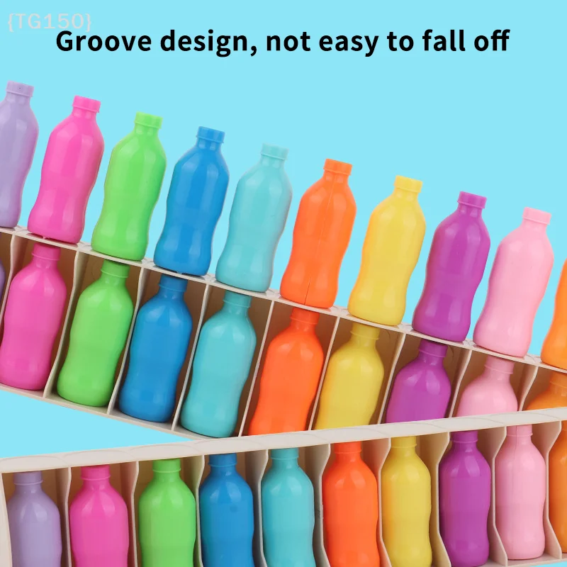 Children's Fun Beverages Color Match Toys 20bottles + Base,Early Childhood Guessing Memory Training Interactive Puzzle