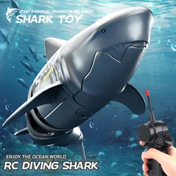 EBOYU T14 Mini High Simulation RC Shark Remote Control Diving Shark Swimming Pool Fishbowl Toys Birthday Gifts for Kids