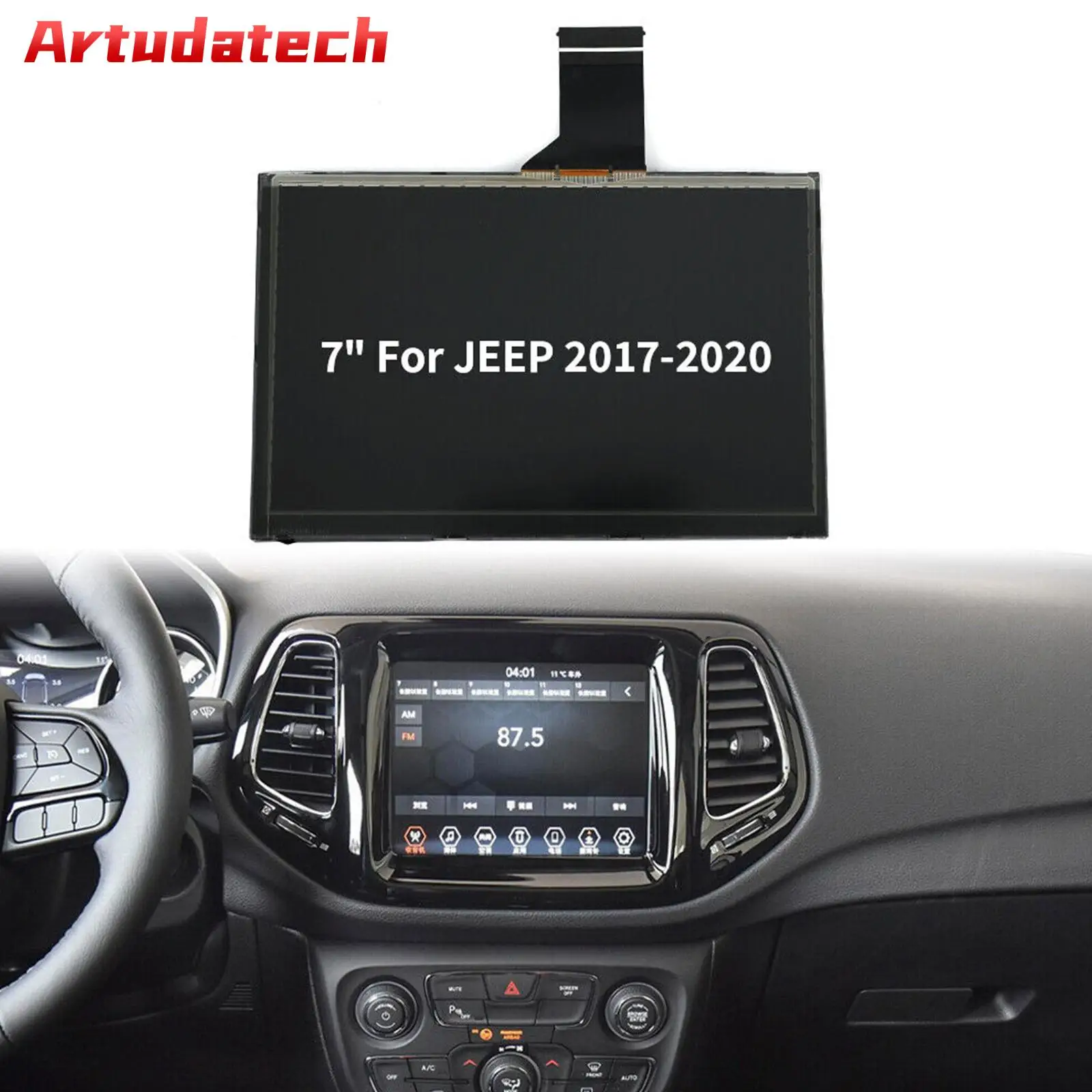 

Artudatech 7" LCD Display Touch Screen Radio Navigation For Jeep Compass 2017-2020 Car Accessories